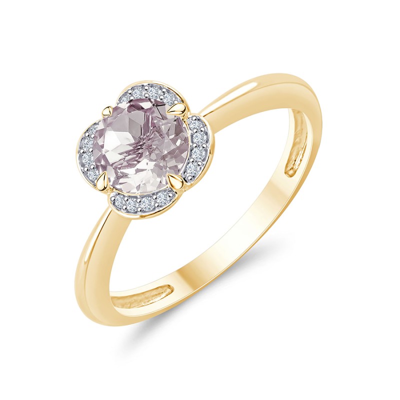 Kalista Rond Serti Griffe Quartz Rose 0,75ct II