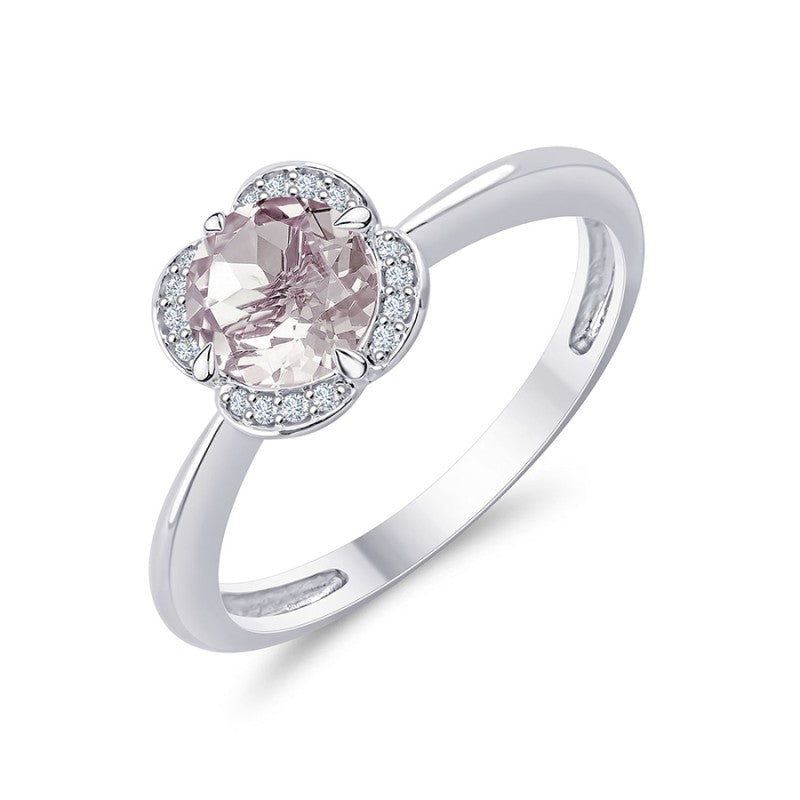 Kalista Rond Serti Griffe Quartz Rose 0,75ct II