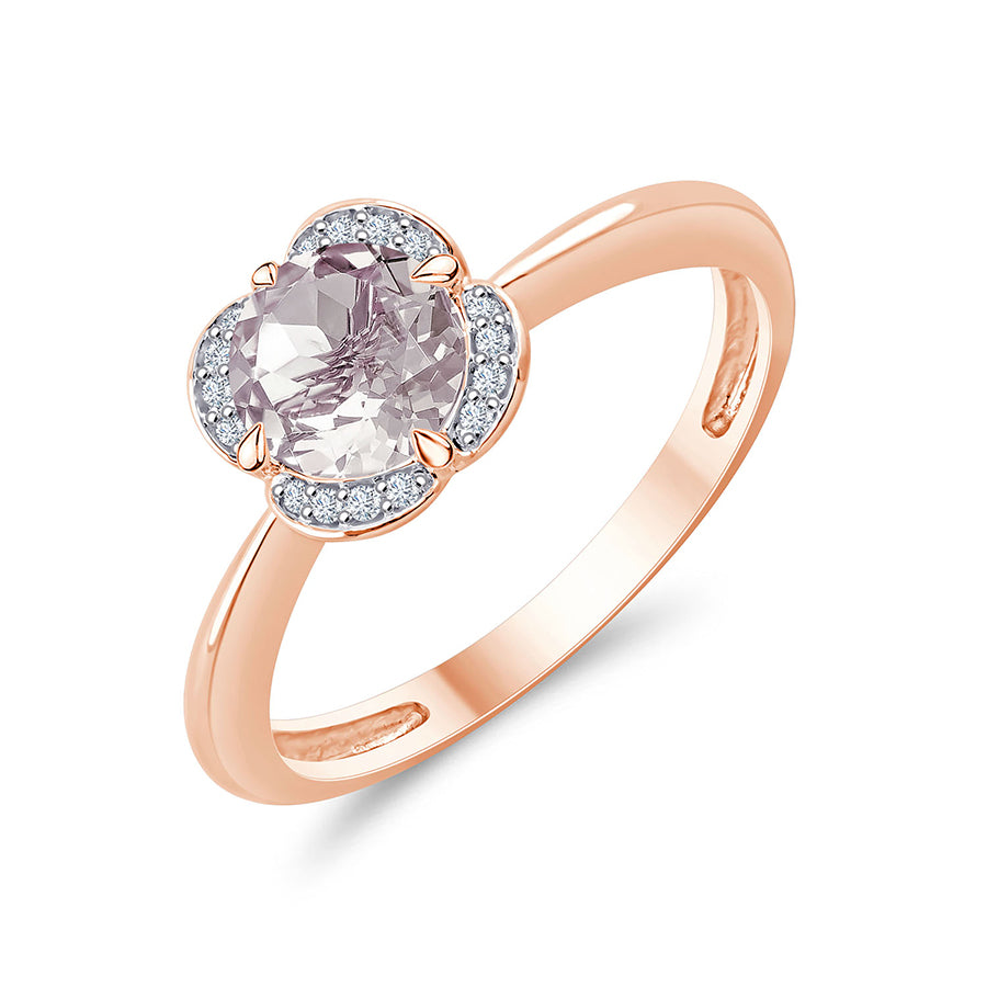 Kalista Rond Serti Griffe Quartz Rose 0,75ct II