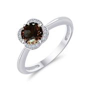 Kalista Rond Serti Griffe Quartz Fumé 0,75ct I