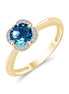 Kalista Rond Serti Griffe Topaze & Diamants 0,75ct II