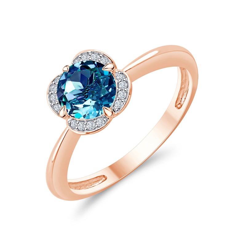 Kalista Rond Serti Griffe Topaze & Diamants 0,75ct II