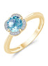 Kalista Rond Serti Griffe Topaze & Diamants 0,75ct III