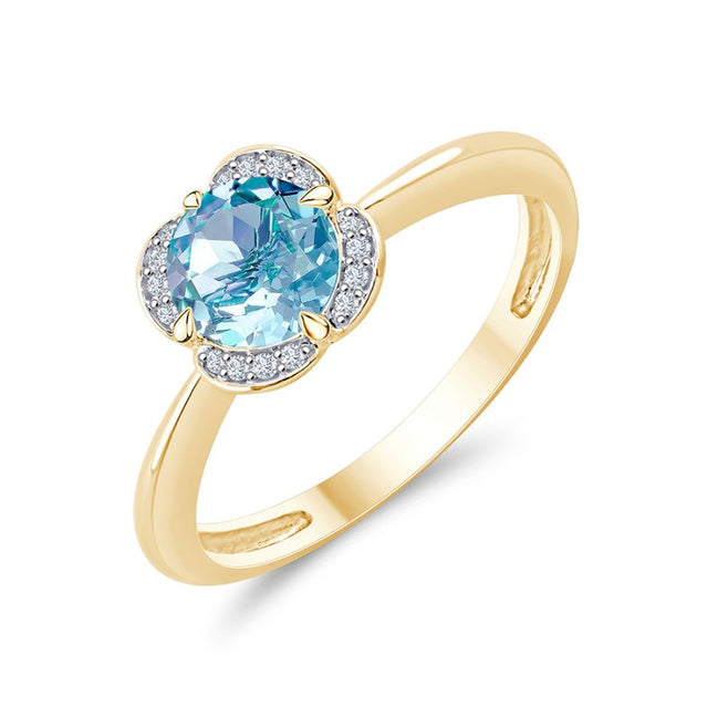 Kalista Rond Serti Griffe Topaze & Diamants 0,75ct III