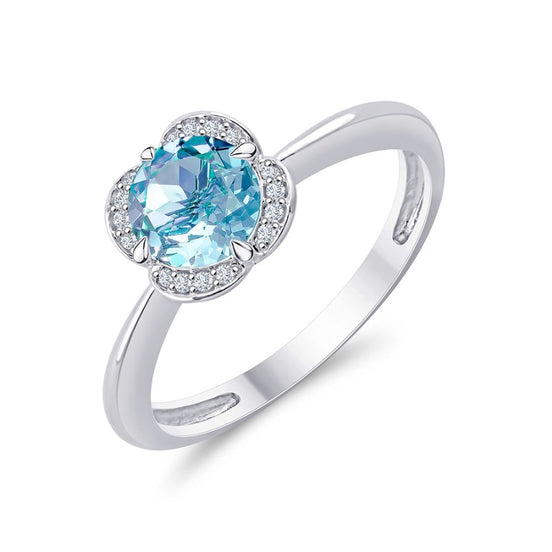 Kalista Rond Serti Griffe Topaze & Diamants 0,75ct III