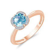 Kalista Rond Serti Griffe Topaze & Diamants 0,75ct III