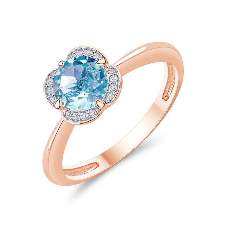 Kalista Rond Serti Griffe Topaze & Diamants 0,75ct III