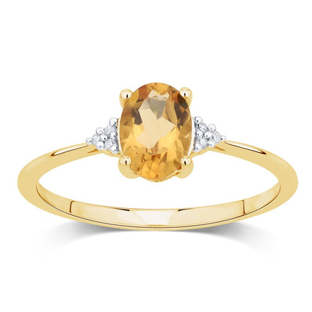 Lou Ovale Citrine & Diamants 1,15ct I