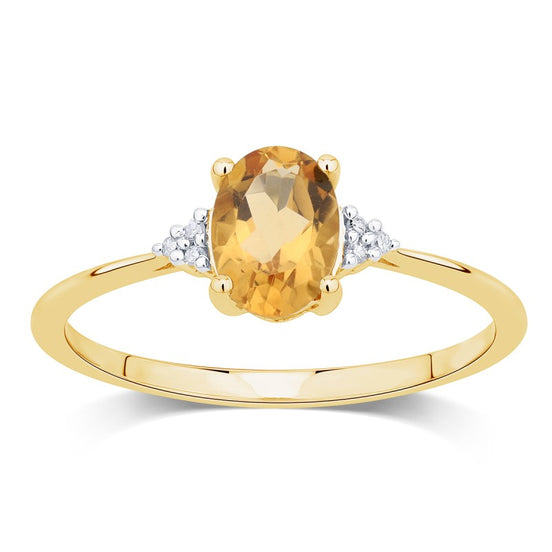 Lou Ovale Citrine & Diamants 1,15ct I