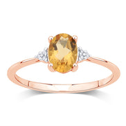 Lou Ovale Citrine & Diamants 1,15ct I