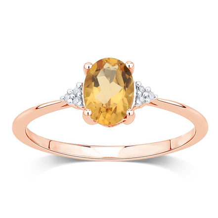 Lou Ovale Citrine & Diamants 1,15ct I