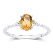 Lou Ovale Citrine & Diamants 1,15ct I