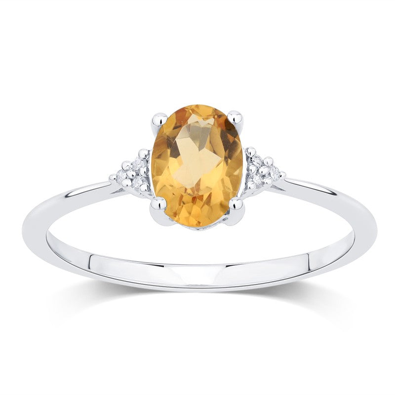 Lou Ovale Citrine & Diamants 1,15ct I