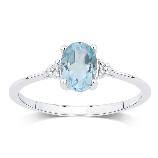 Lou Ovale Topaze et Diamants 1,15 ct