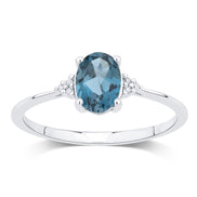 Lou Ovale Topaze & Diamants 1,15ct I