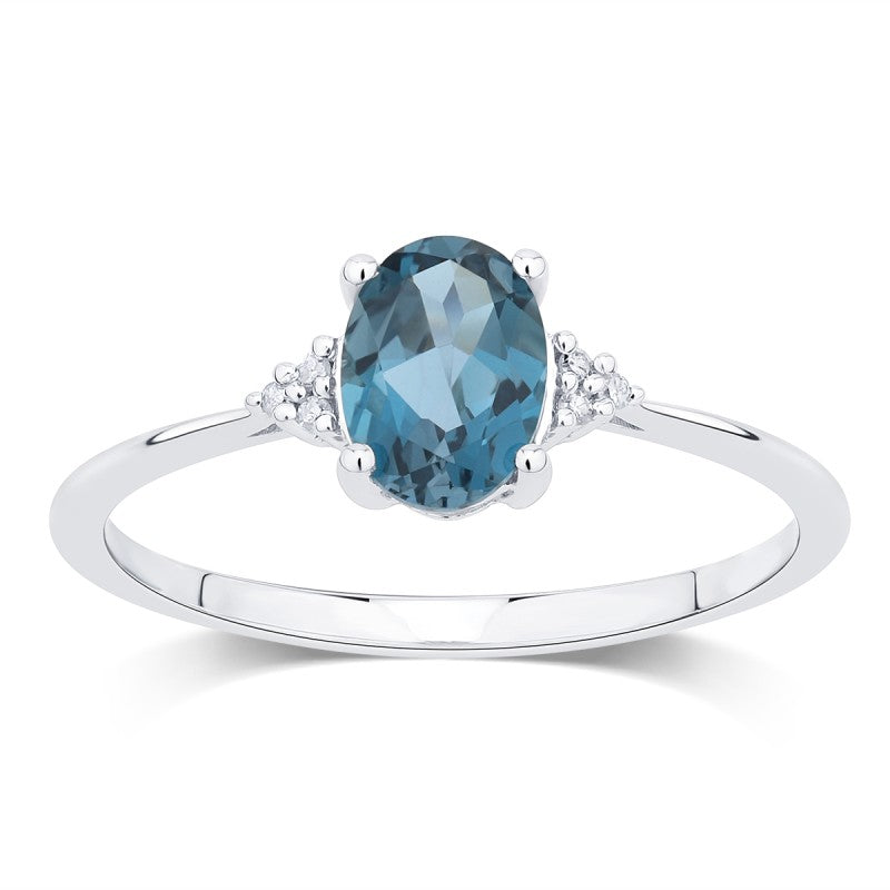 Lou Ovale Topaze & Diamants 1,15ct I
