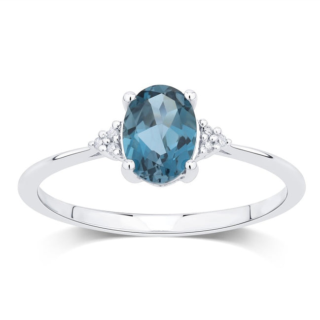 Lou Ovale Topaze & Diamants 1,15ct I
