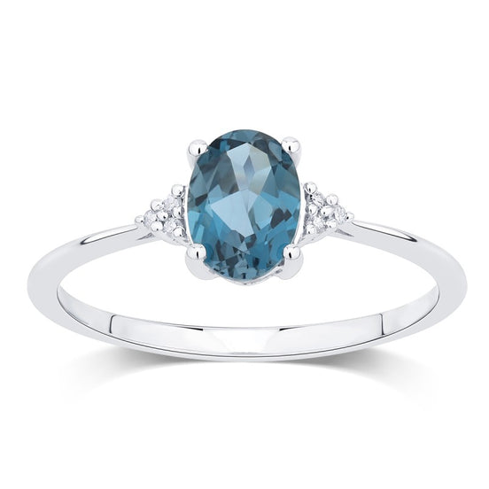 Lou Ovale Topaze & Diamants 1,15ct I