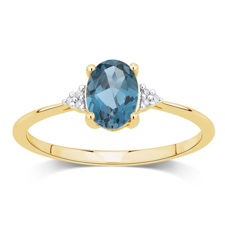 Lou Ovale Topaze & Diamants 1,15ct I