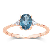 Lou Ovale Topaze & Diamants 1,15ct I