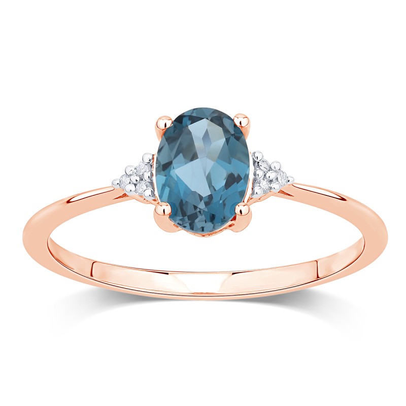 Lou Ovale Topaze & Diamants 1,15ct I