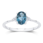 Lou Ovale Topaze & Diamants 1,15ct I