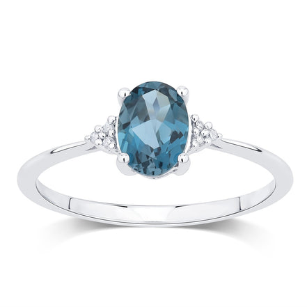 Lou Ovale Topaze & Diamants 1,15ct I