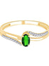 Oval Emerald & Diamonds 0.05ct I