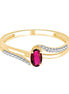 Ovale Rubis & Diamants 0,05ct
