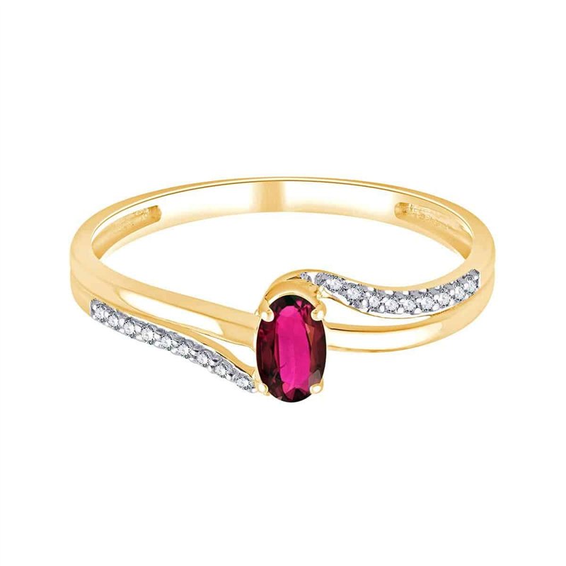 Ovale Rubis & Diamants 0,05ct