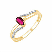 Ovale Rubis & Diamants 0,05ct
