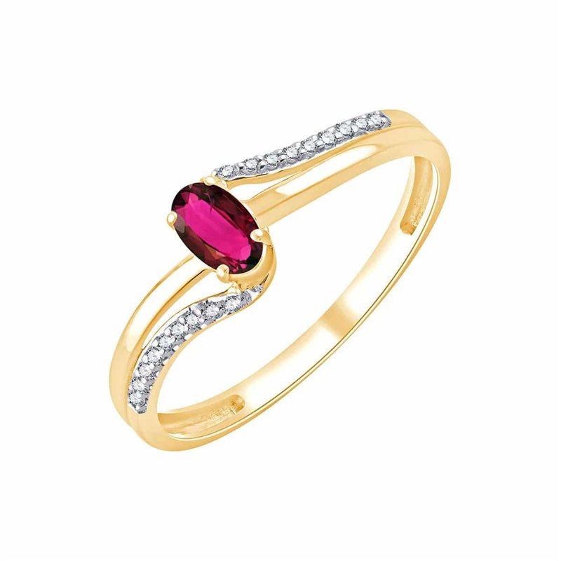Ovale Rubis & Diamants 0,05ct