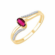 Ovale Rubis & Diamants 0,05ct