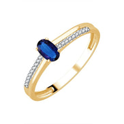 Saphir et diamants 0,04 ct VIII