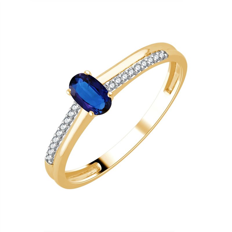 Saphir et diamants 0,04 ct VIII