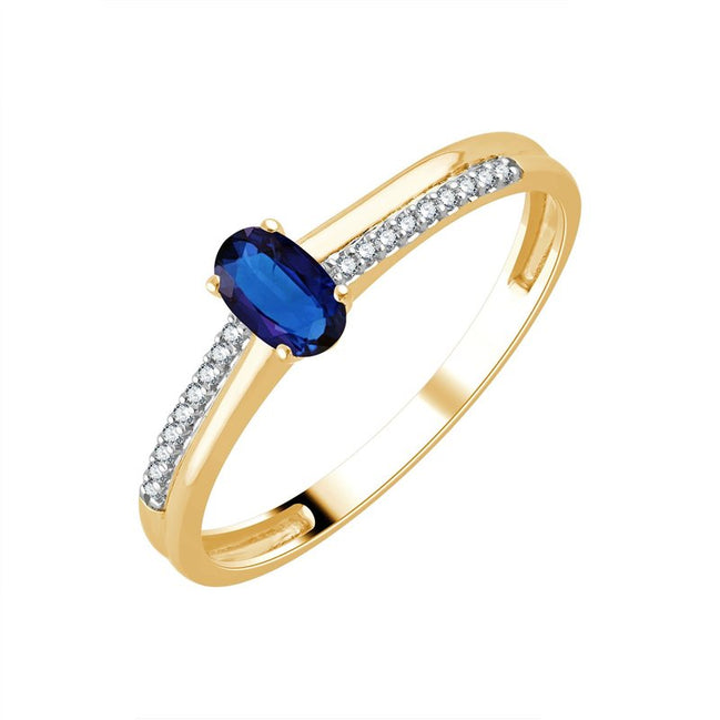 Saphir et diamants 0,04 ct VIII