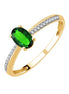 Oval Emerald & Diamonds 0.05ct