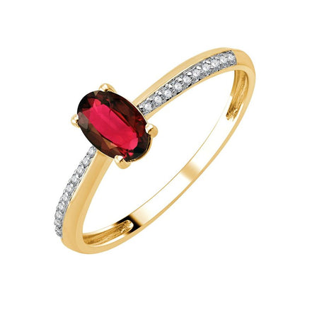 Serti clos Ovale Rubis & Diamants 0,05ct I