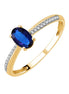 Oval Sapphire & Diamonds 0.05ct
