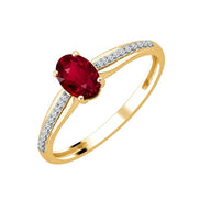 Serti Clos Ovale Rubis & Diamants 0,05ct II