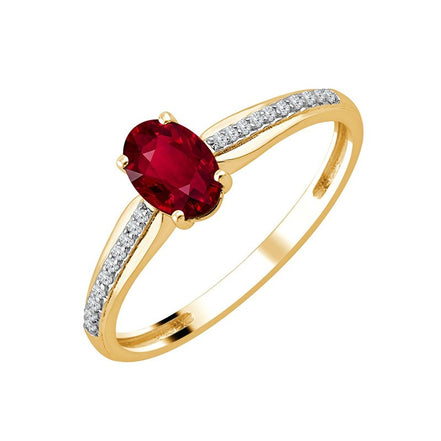 Serti Clos Ovale Rubis & Diamants 0,05ct II
