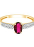 Ovale Rubis et Diamants 0,08ct