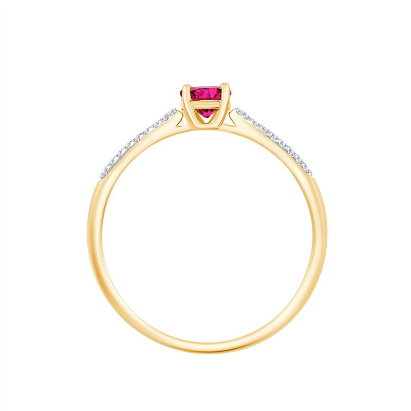 Ovale Rubis et Diamants 0,08ct