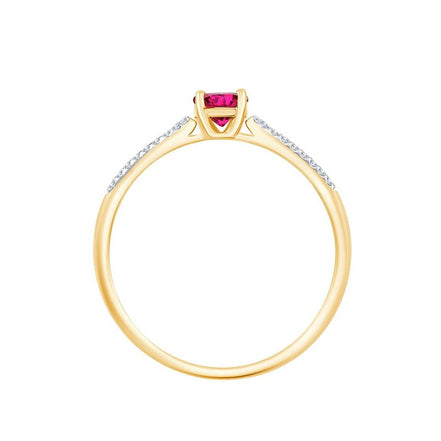 Ovale Rubis et Diamants 0,08ct