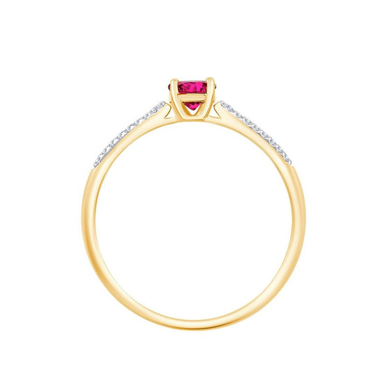 Ovale Rubis et Diamants 0,08ct
