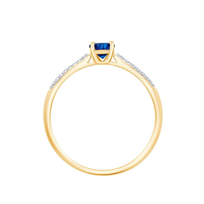 Oval Sapphire & Diamonds 0.08ct