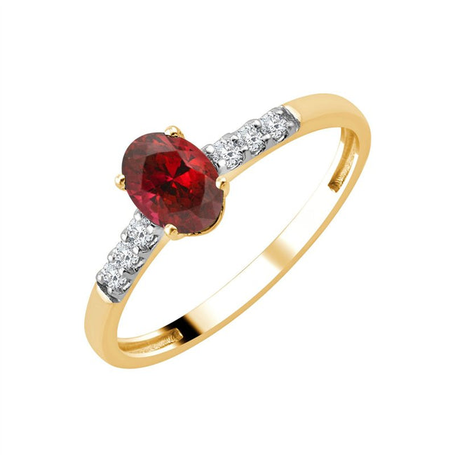 Ovale Rubis & Diamants 0,07ct I