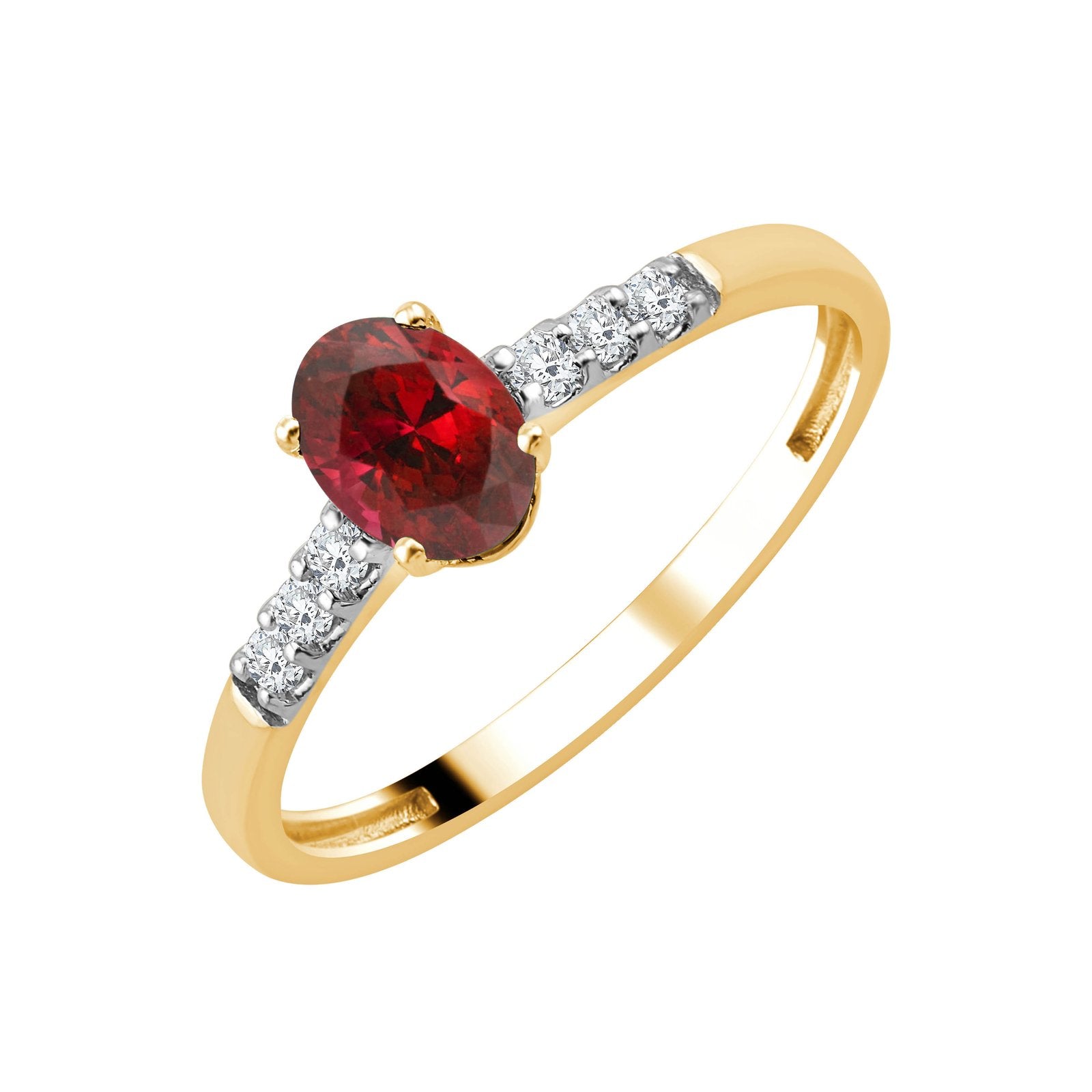 Ovale Rubis & Diamants 0,07ct I