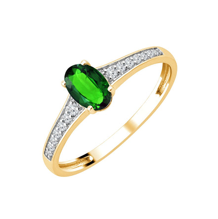 Serti Clos Ovale Émeraude & Diamants 0,07ct