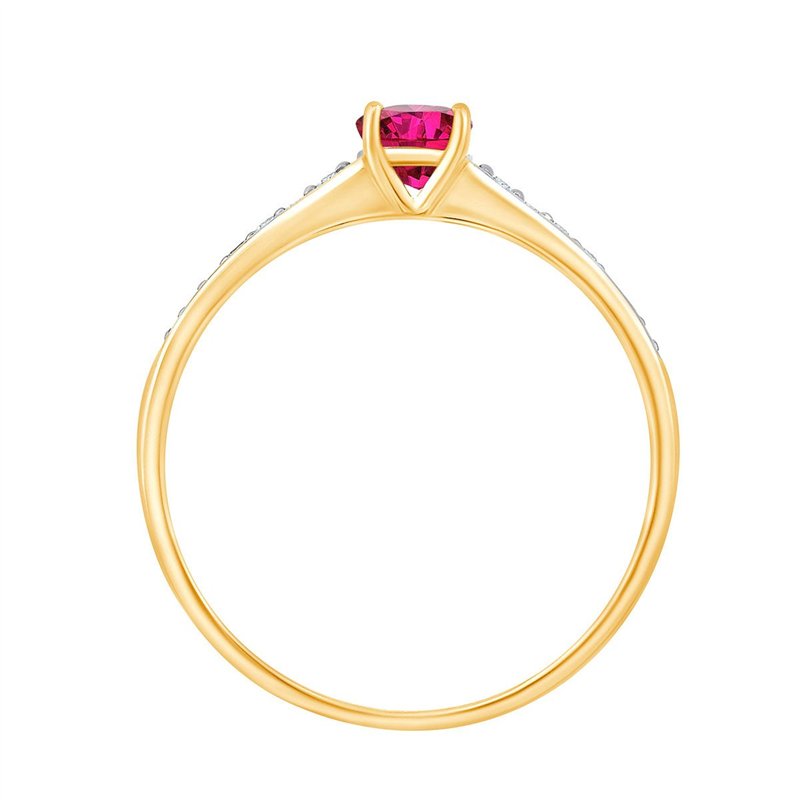 Oval Ruby & 0.07ct Diamond II